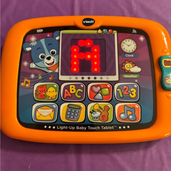 Vtech Light-Up Baby Touch Tablet. Works great. Alphabet, numbers, singing, etc - Picture 4 of 5